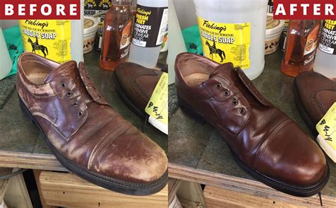 shoe polish before and after